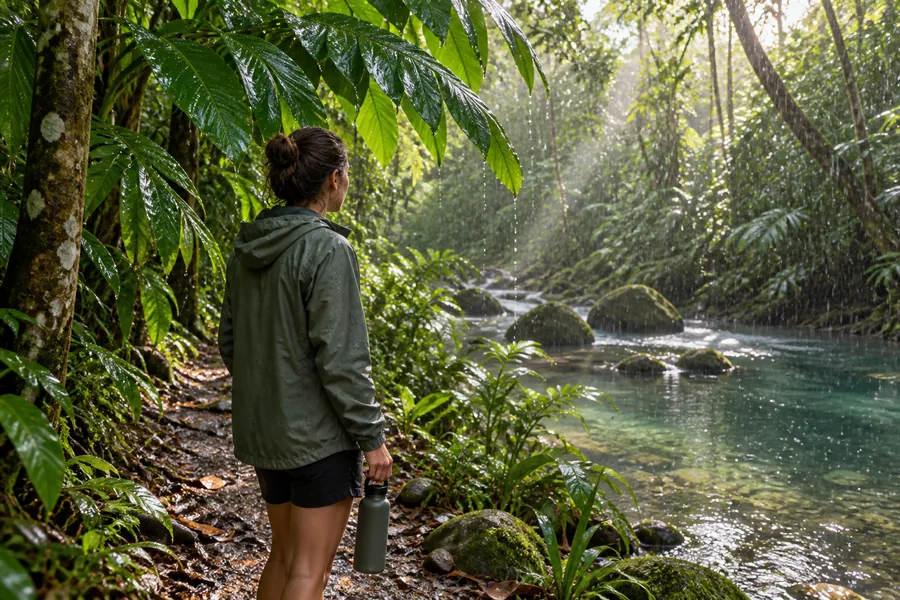 Protezione dalla pioggia e acqua preparate per il clima tropicale